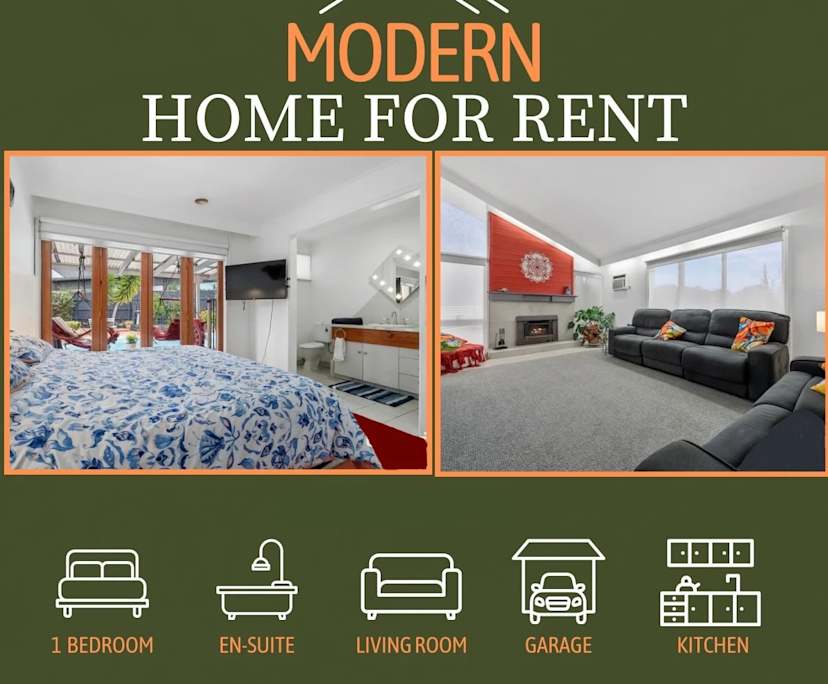 Furnished room with ensuite in a share house