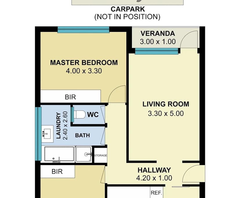Unfurnished room in a share house