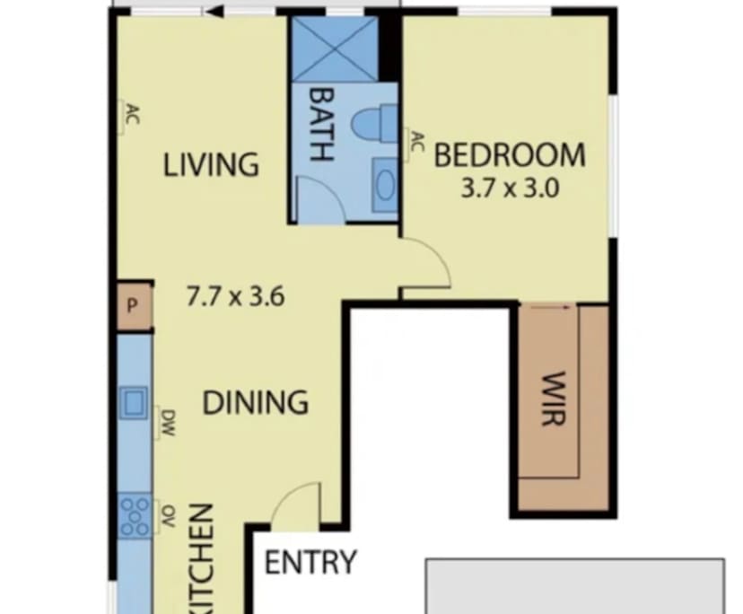 One bed flat for rent