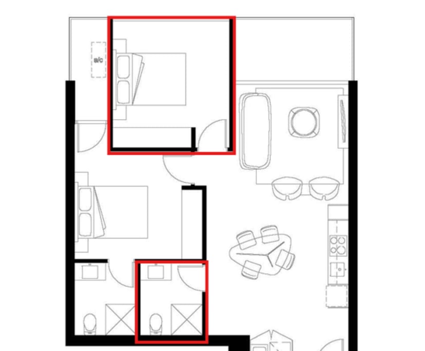 Room with own bathroom