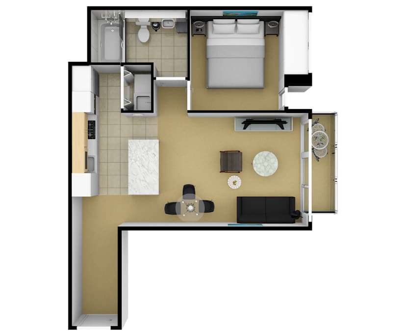 $725, 1-bed, 1 bathroom, Melbourne VIC 3004