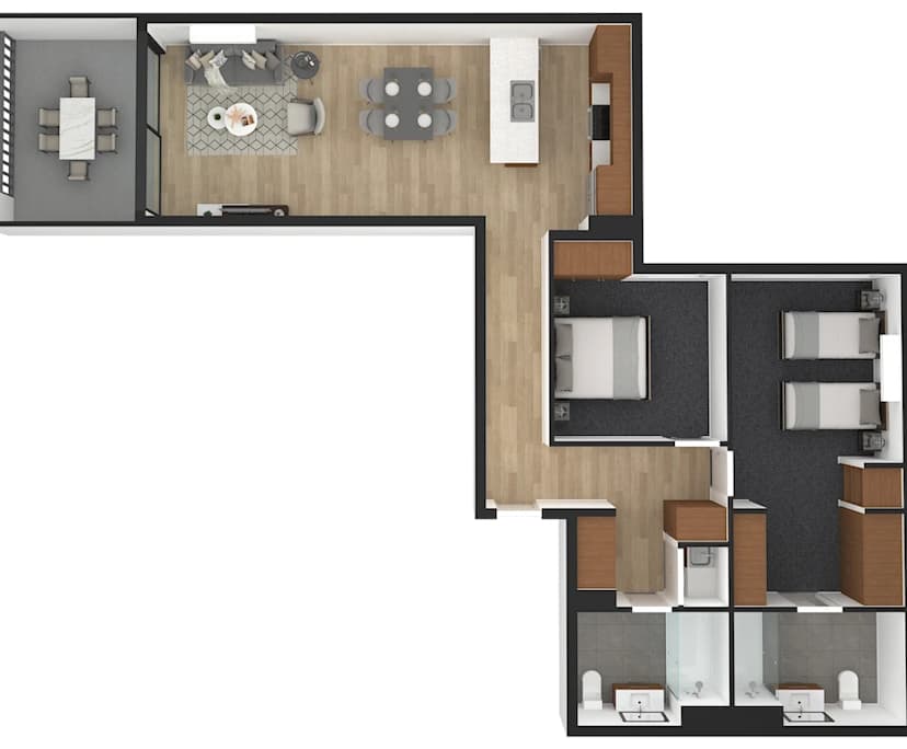 $1,150, Whole-property, 2 bathrooms, Melbourne VIC 3000