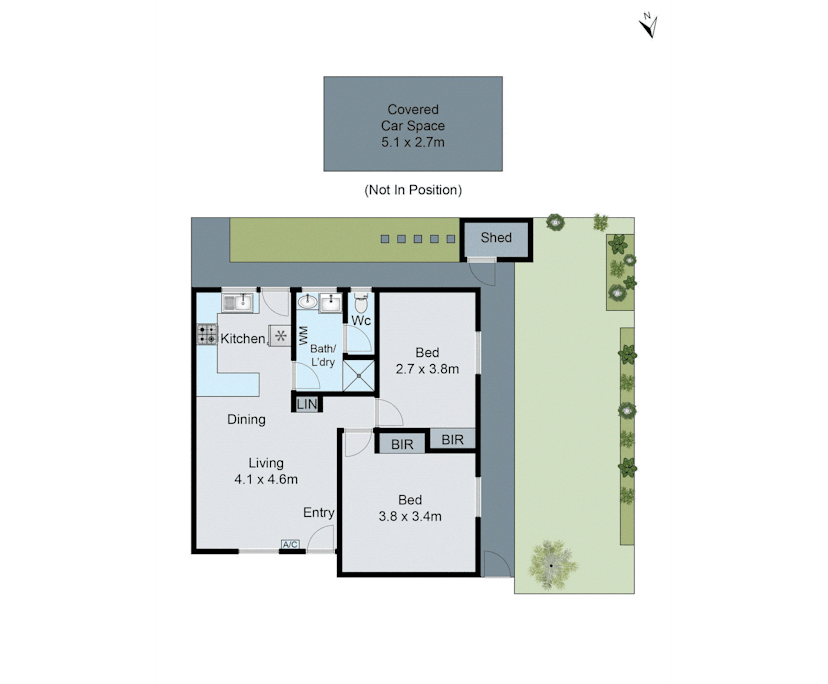 Whole property with 2 rooms for rent