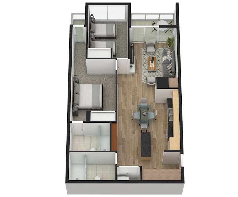 $1,075, Whole-property, 2 bathrooms, West Melbourne VIC 3000