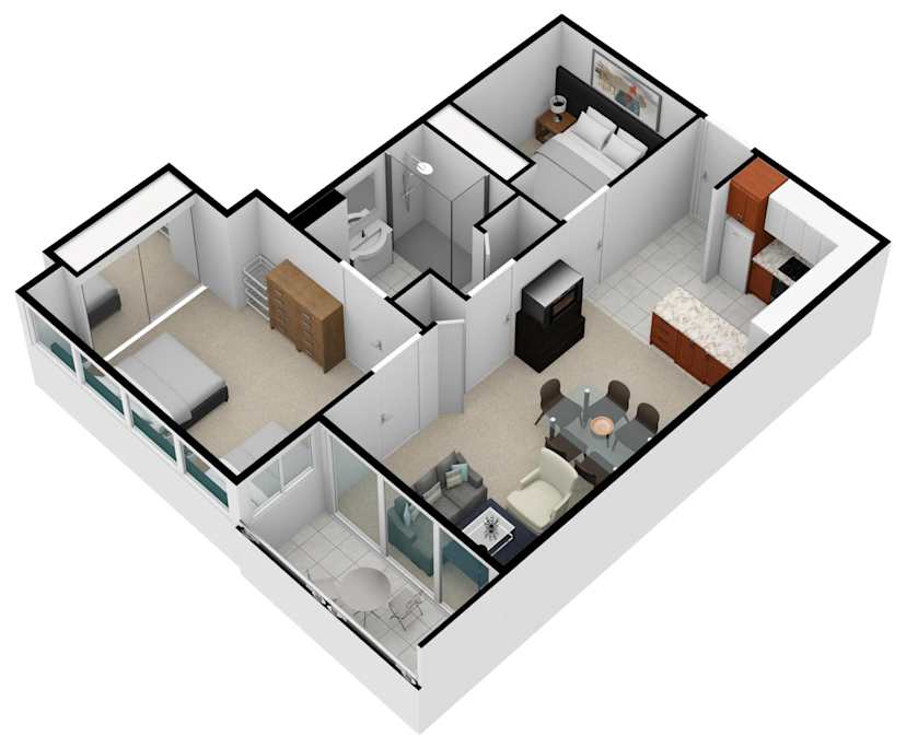 $975, Whole-property, 2 bathrooms, Melbourne VIC 3000