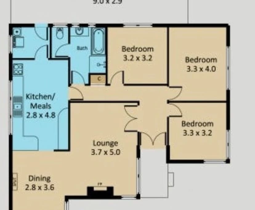 Furnished room in a share house