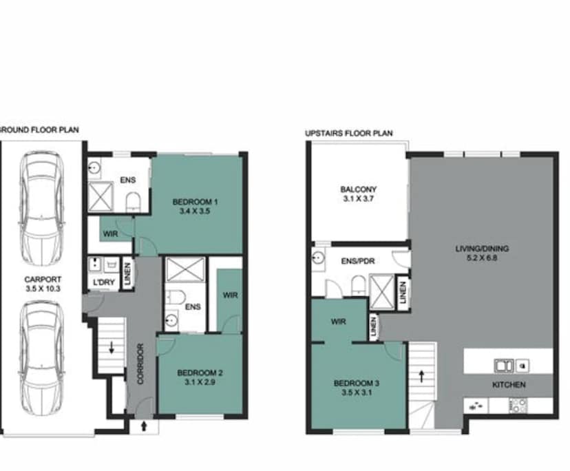 Unfurnished room with ensuite in a share house