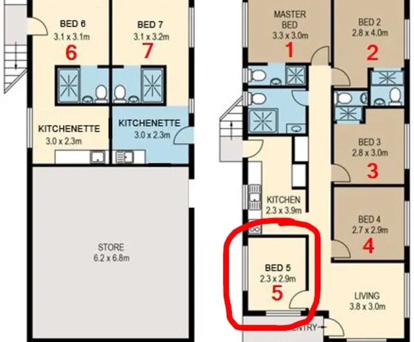 Furnished room in a share house