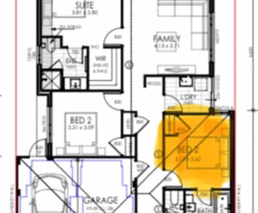 Unfurnished room in a share house