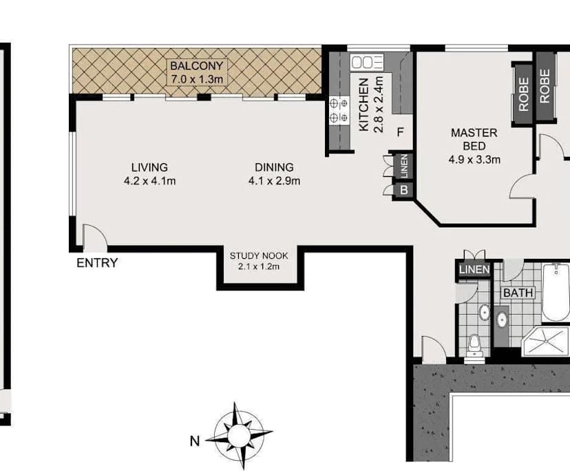 Unfurnished room in a flatshare