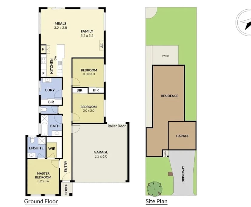 Whole property with 3 rooms for rent