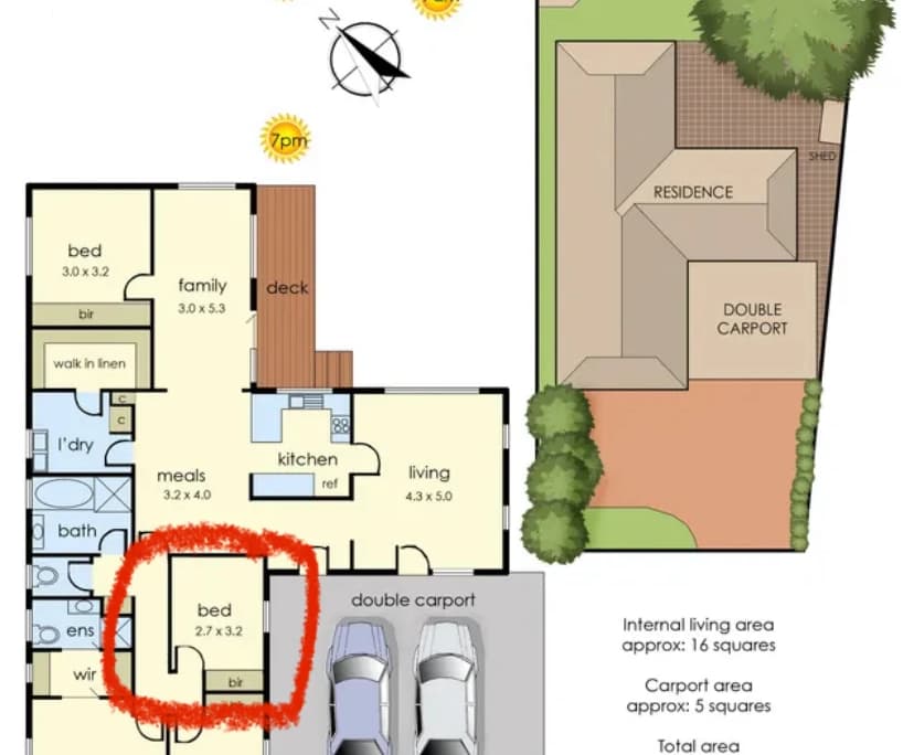 Furnished room in a share house