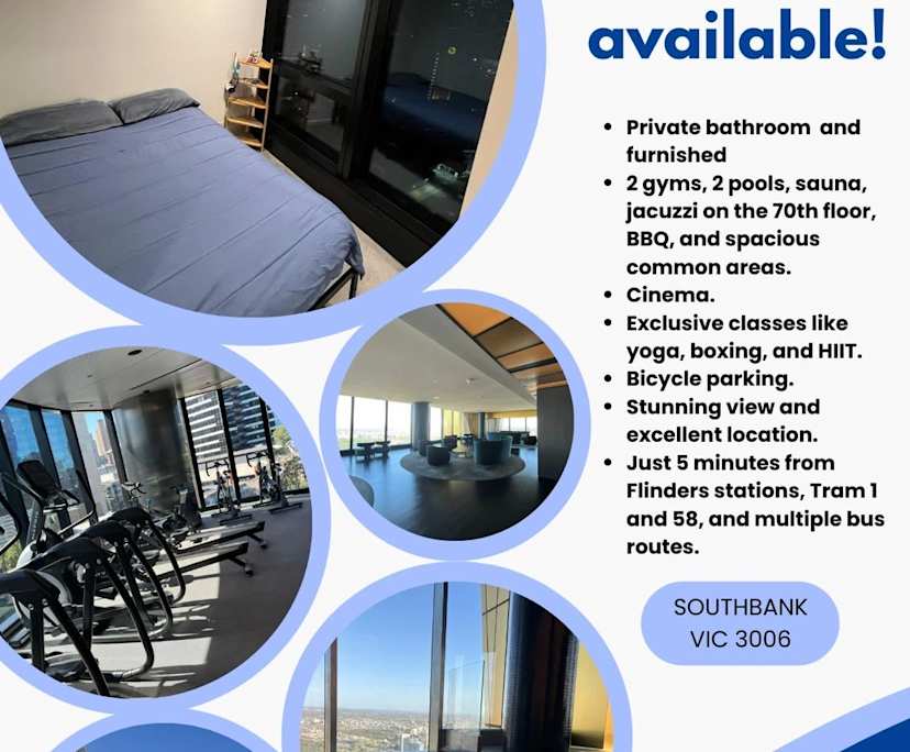 Furnished room with ensuite in a flatshare