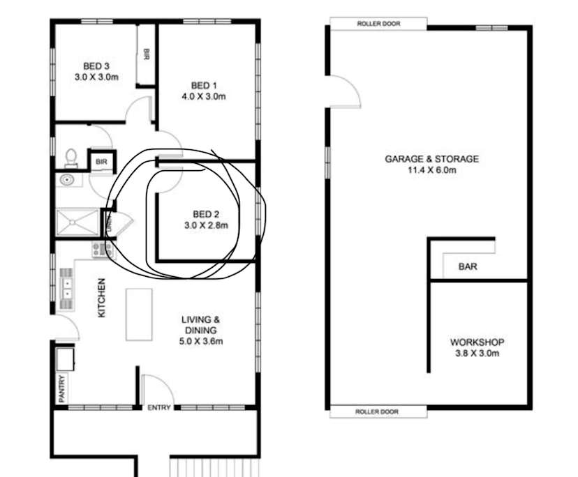 Furnished room in a share house