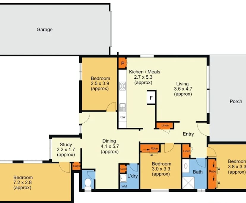 Furnished room in a share house