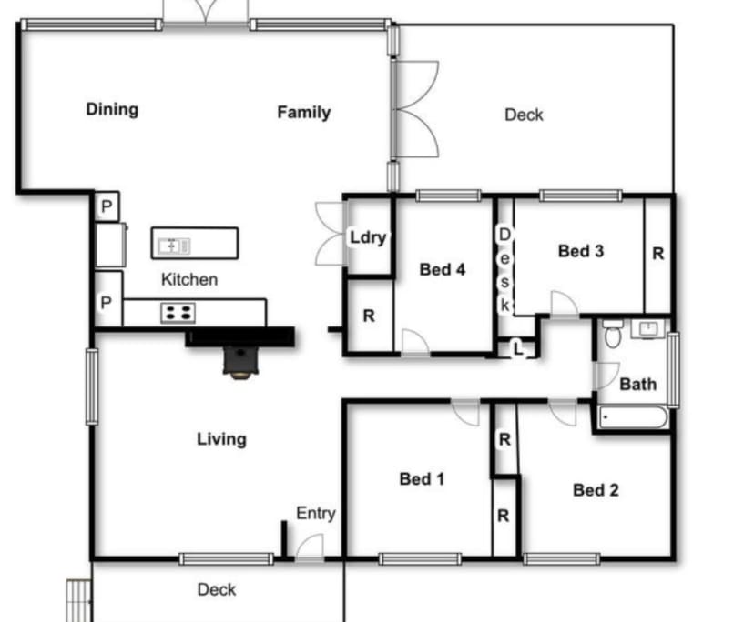 Unfurnished room in a share house