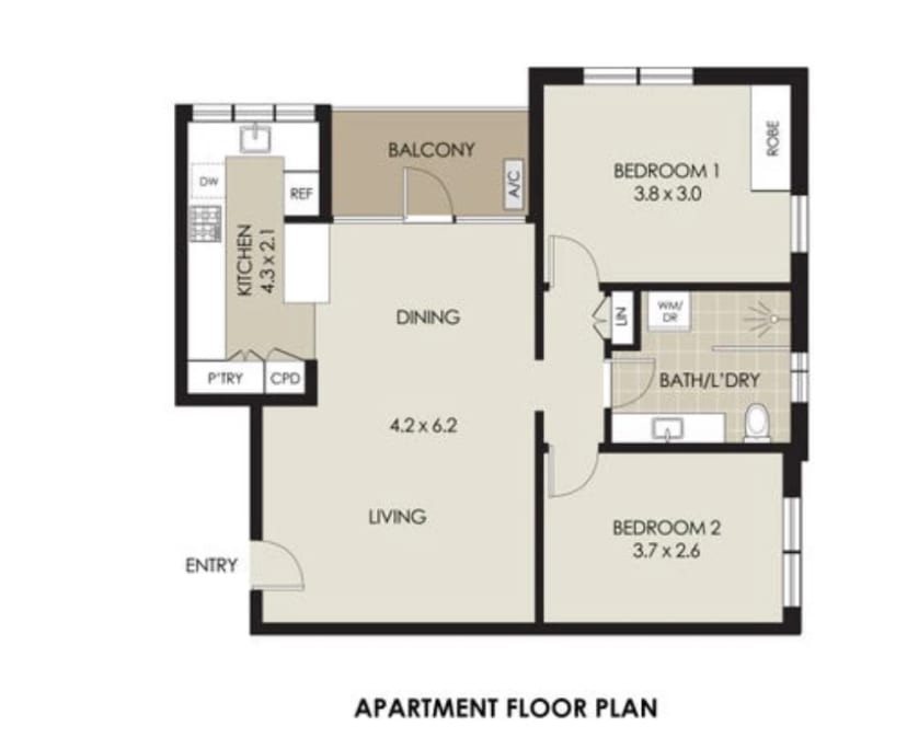 Furnished room in a flatshare