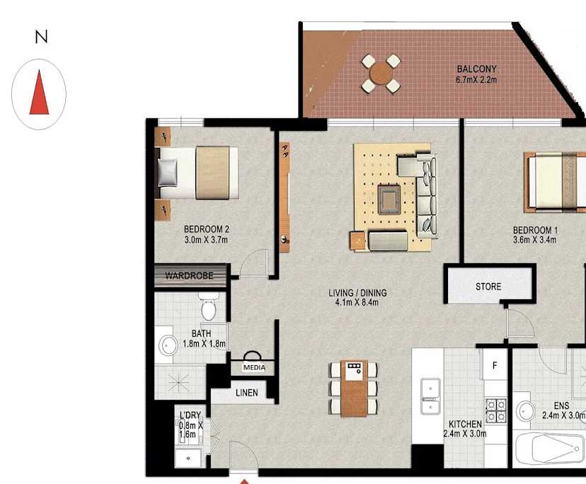 Room with own bathroom