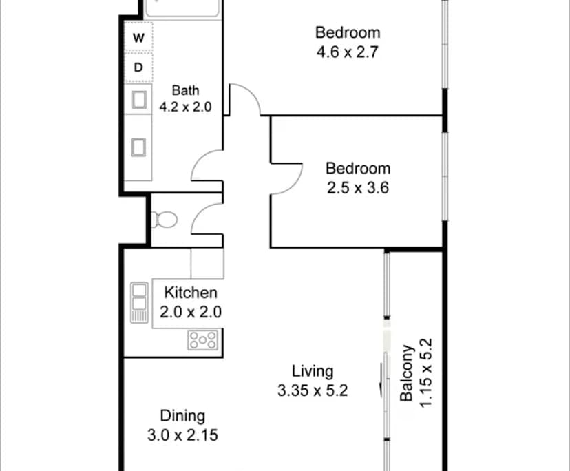 Whole property with 2 rooms for rent