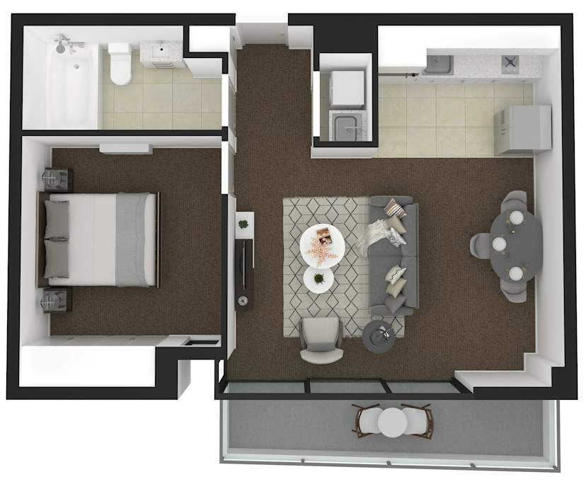 $720, 1-bed, 1 bathroom, Melbourne VIC 3004