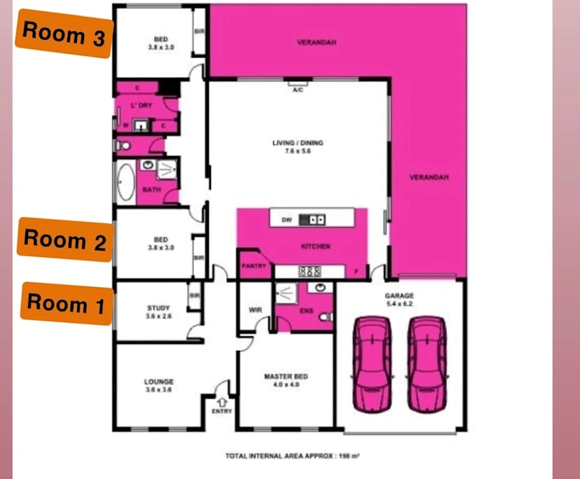 Unfurnished room in a share house