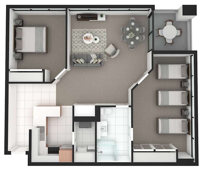 $1,075, Whole-property, 2 bathrooms, Melbourne VIC 3000