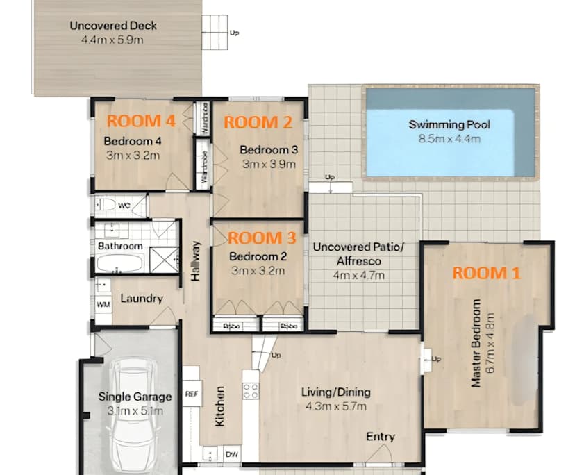 $350-400, Share-house, 3 rooms, Southport QLD 4215, Southport QLD 4215