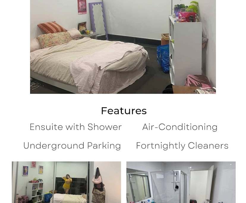 Unfurnished room with ensuite in a flatshare