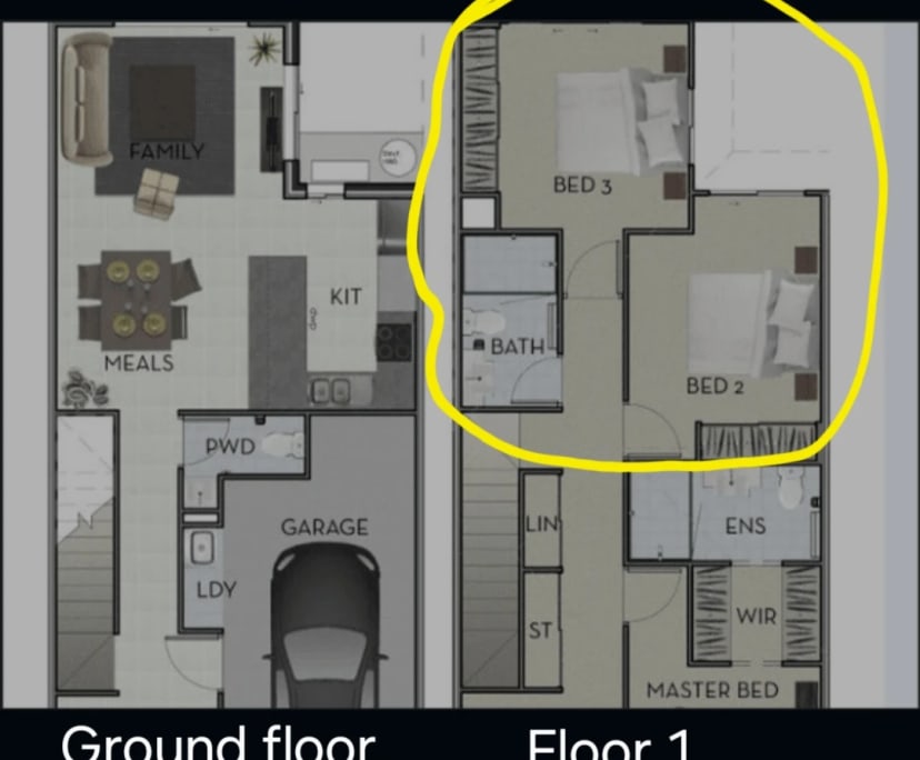 Room with own bathroom
