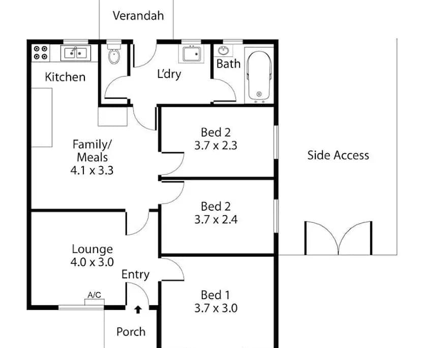 Unfurnished room in a share house