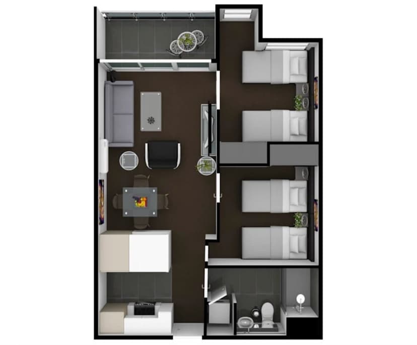 Furnished room in a flatshare