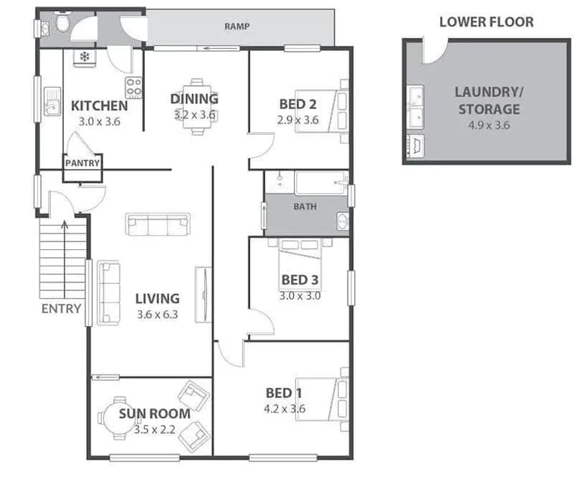 Unfurnished room in a share house