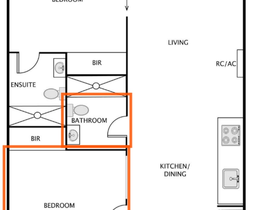 Room with ensuite in a flatshare