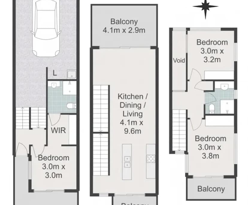 Unfurnished room with ensuite in a flatshare