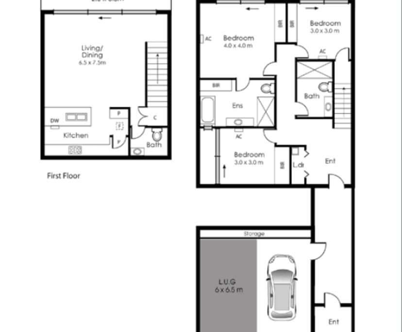 Unfurnished room in a share house