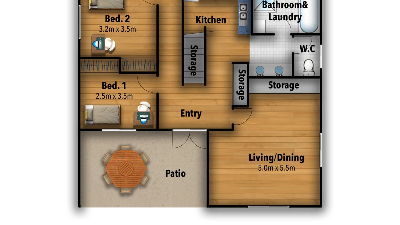 Unfurnished room in a share house