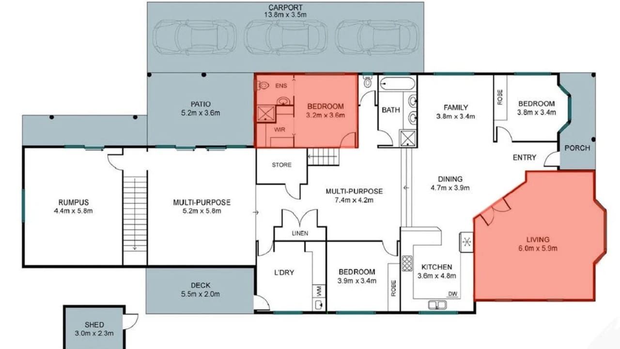 Unfurnished room with ensuite in a share house