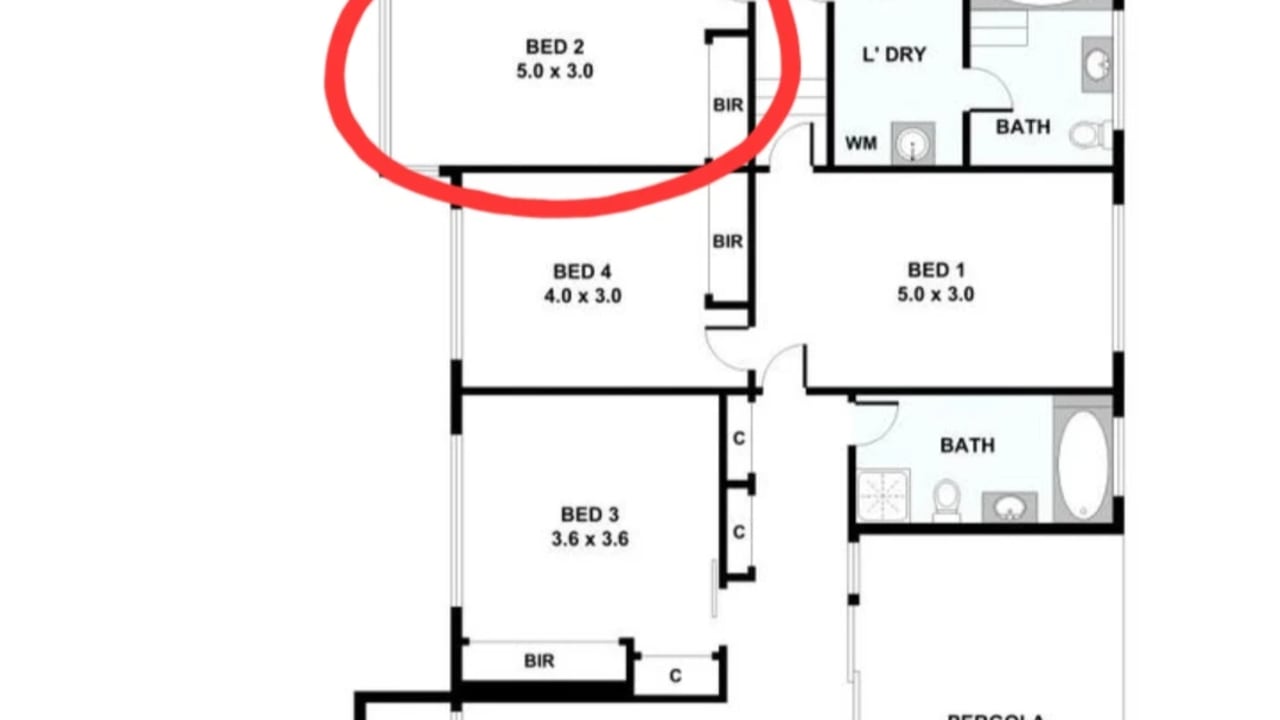 Unfurnished room in a share house