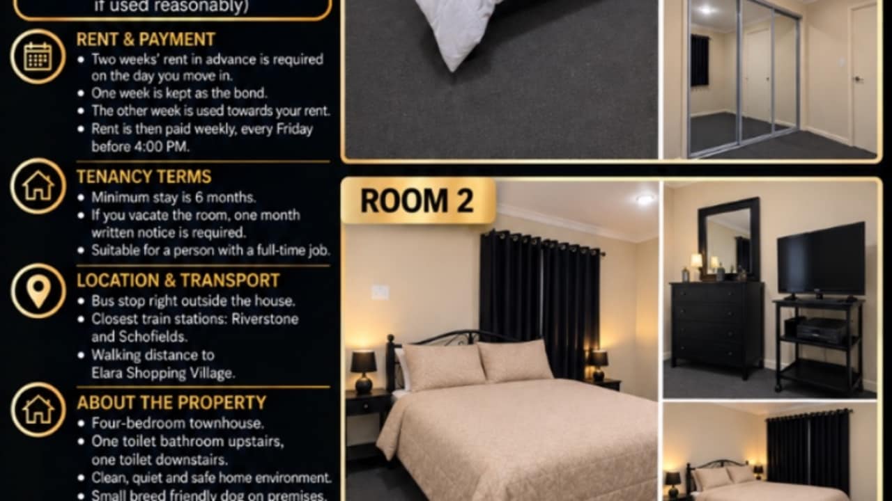 Furnished room in a share house