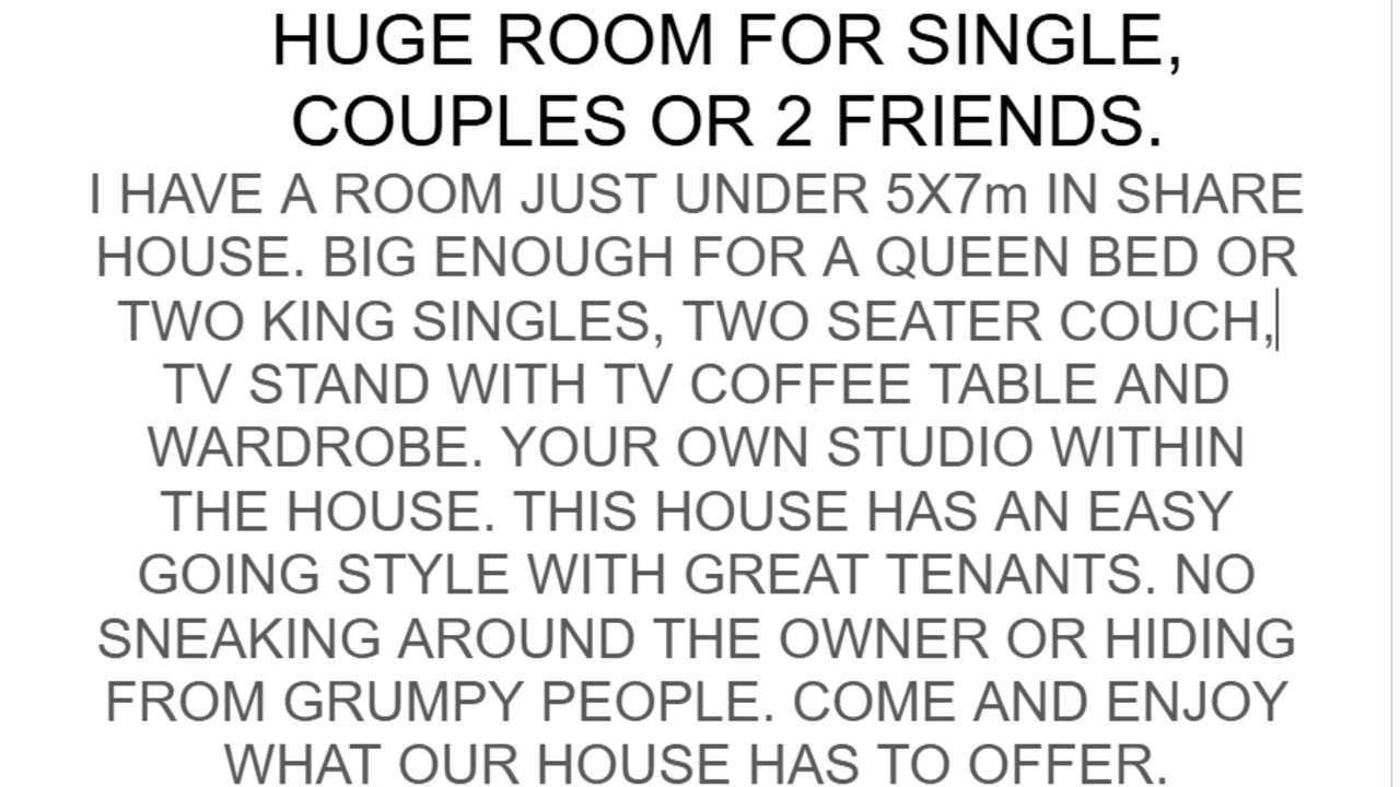 Room in a share house