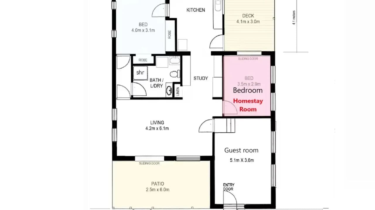 Furnished room in a share house