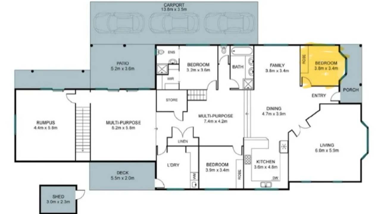 Unfurnished room in a share house