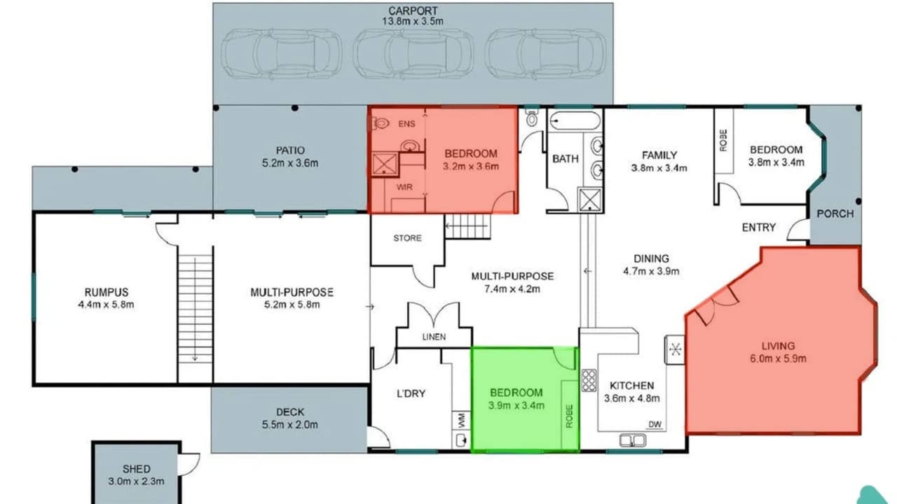 Unfurnished room with ensuite in a share house
