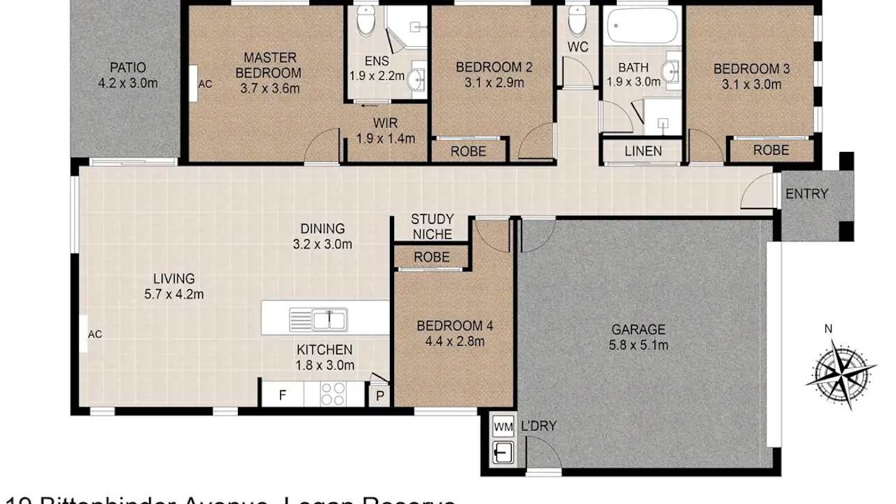 Unfurnished room with own bathroom