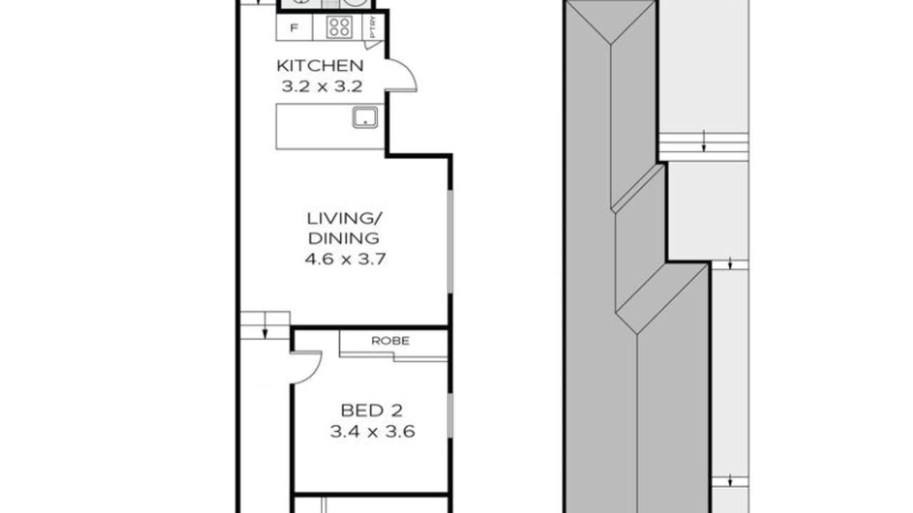 Whole property with 2 rooms for rent
