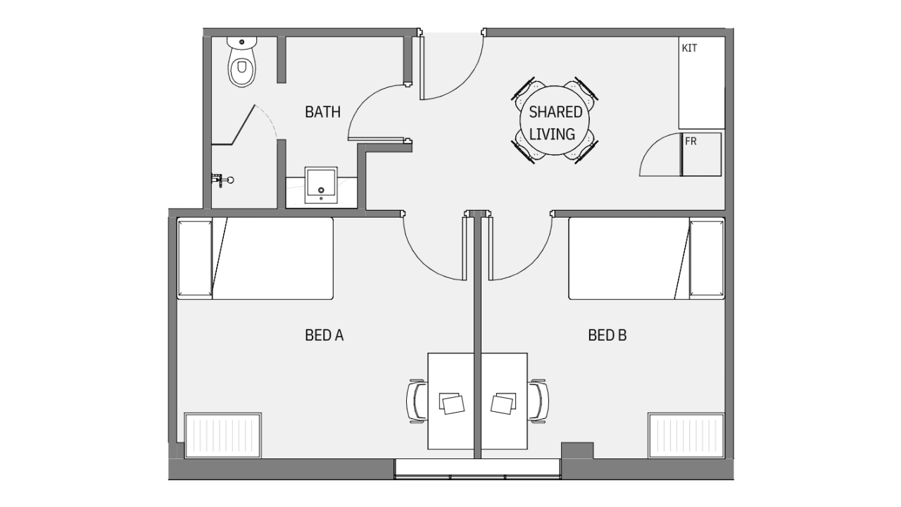 Furnished room in a flatshare