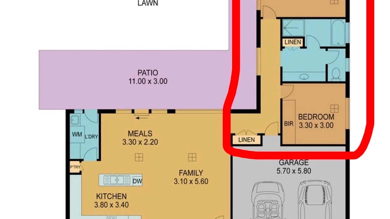 Unfurnished room with own bathroom