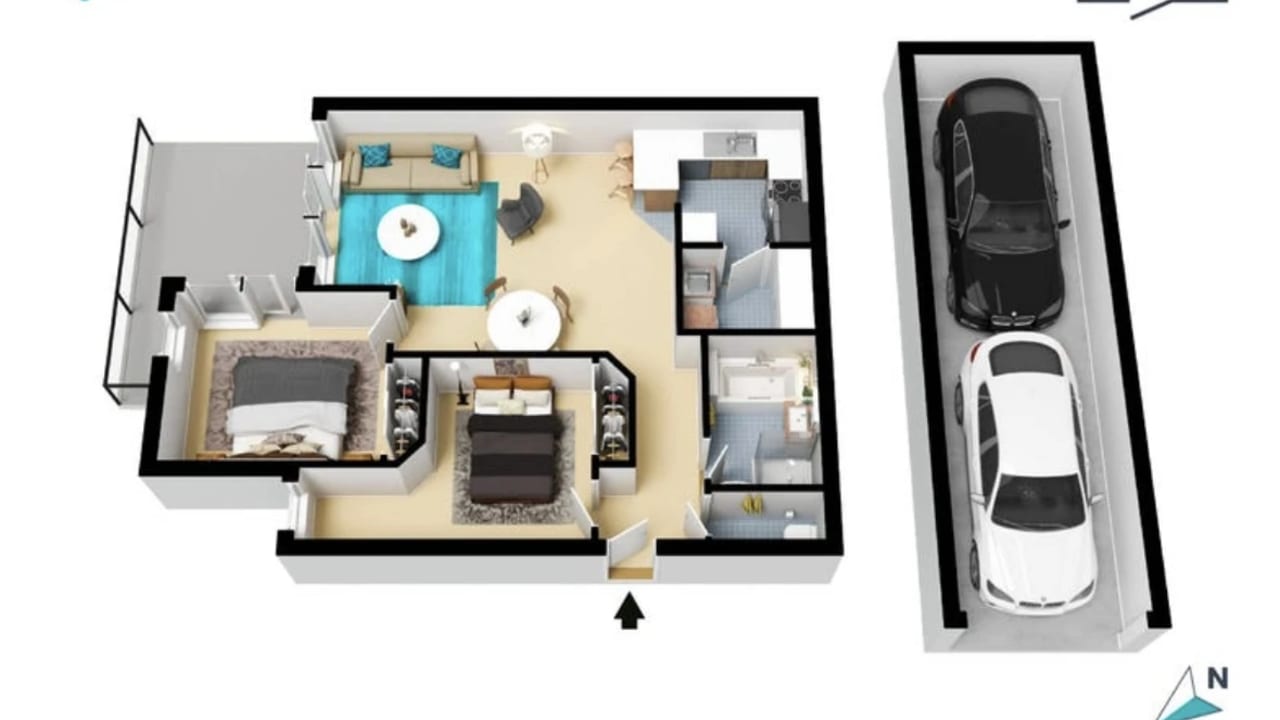 Unfurnished room in a flatshare
