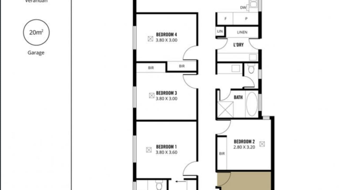 Unfurnished room in a share house