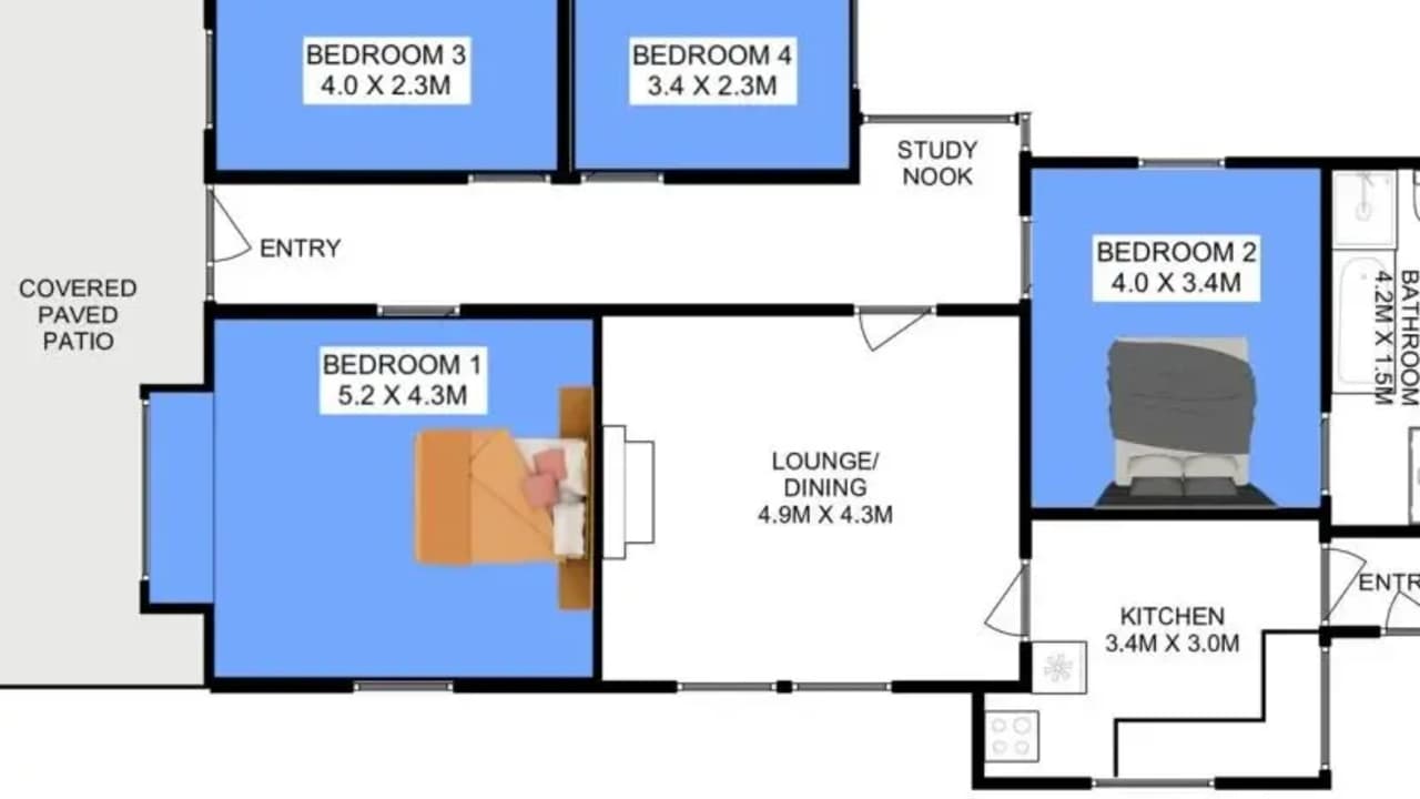 Furnished room in a share house